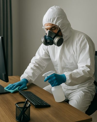 You can see our trauma cleanup technicians completing a crime scene cleanup in Sterling IL located in Whiteside County.